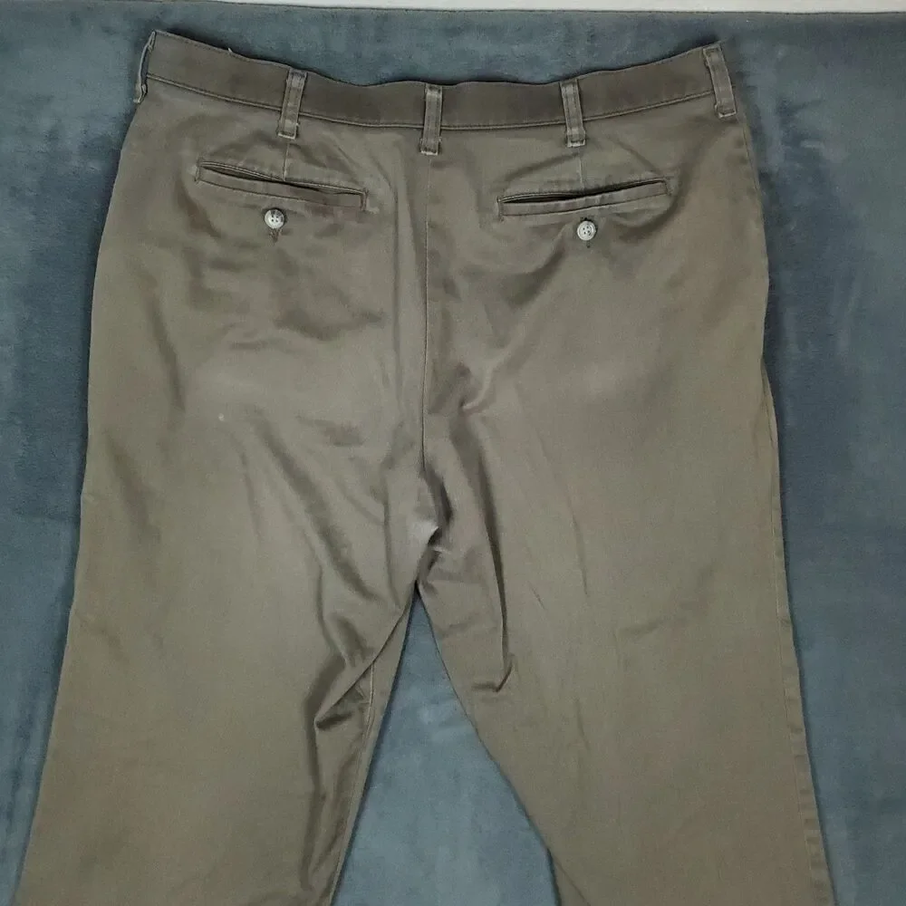 Lee Total Freedom Pants Mens 36x34 Brown Straight Fit Wrinkle Resistant Chinos